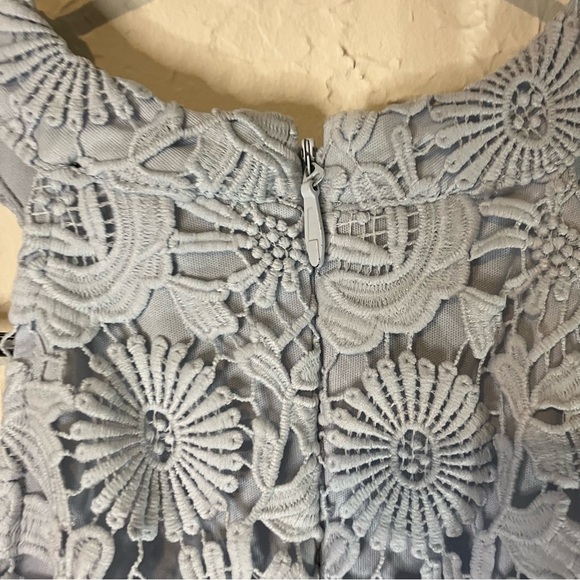 LULU’S Love Poem Light Blue Floral Lace Mini Dress - Picture 8 of 11